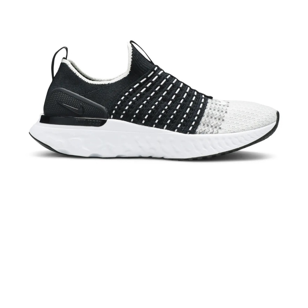 Nike Black and White Knit Slip-On Sneakers